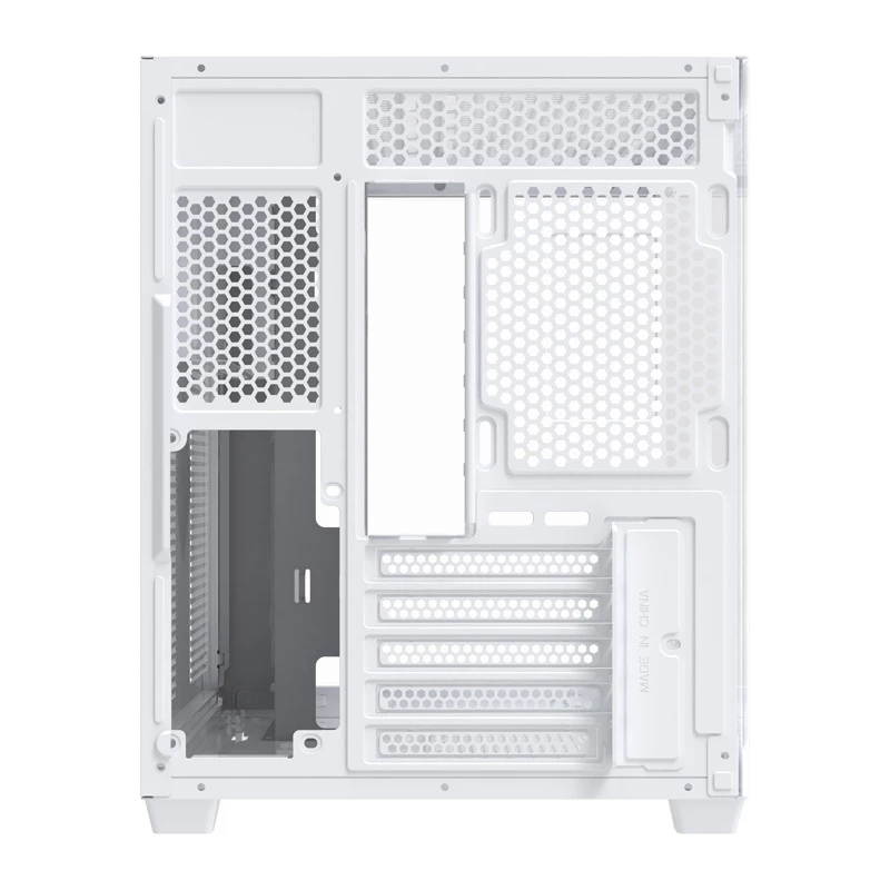 Caja de PC DarkFlash B275 (blanca) Compatible con Mid-Tower ATX, E/S frontal, cristal templado