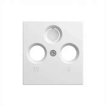 GIRA System 55 tapa para toma de antena coaxial 0869 27, blanco puro mate satinado