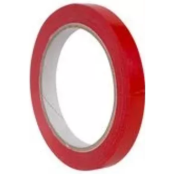 Cinta adhesiva de embalaje agipa 12 mm x 66 m PVC roja — para cerrar bolsas, 1 ud.