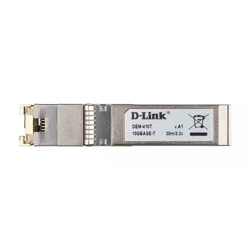 Transceptor de cobre SFP+ 10GBASE-T D-Link, cobre, 10000 Mbit/s, SFP+, T, 30 m, 10 Gigabit Ethernet