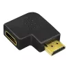 Adaptador de acoplamiento HDMI LOGILINK AH0008 — HDMI a HDMI, negro, contactos dorados