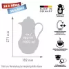 Termo ROTPUNKT serie 230 1 L, blanco (marfil) - recipiente isotérmico para bebidas