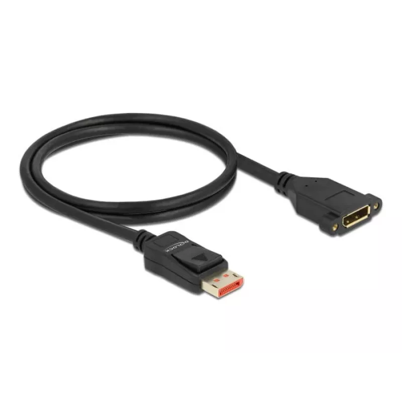 Cable de extensión DisplayPort Panel-Mount DeLOCK 87095 8K 60 Hz 1 m