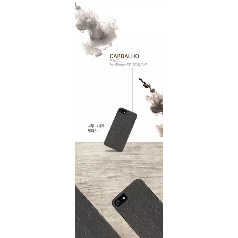 Funda para móvil Man and Wood para iPhone 7/8 – negro Carvalho