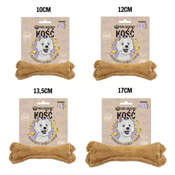 PAKA ZWIERZAKA hueso con conejo y mango M 12 cm - snack para perros - 55g
