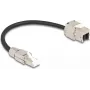 Cable DeLOCK conector macho RJ45 de montaje en campo a módulo Keystone conector hembra RJ45 Cat.6A 25 cm