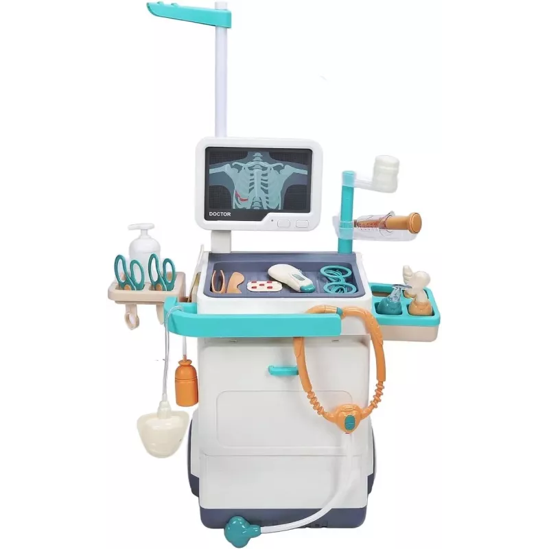 Extralink Toys set de juego interactivo de médico, carrito médico grande de juguete