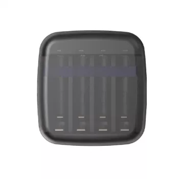 Cargador de pilas XTAR BC4 para AA/AAA NiMH y Li-Ion, 4 ranuras, entrada DC/USB, negro