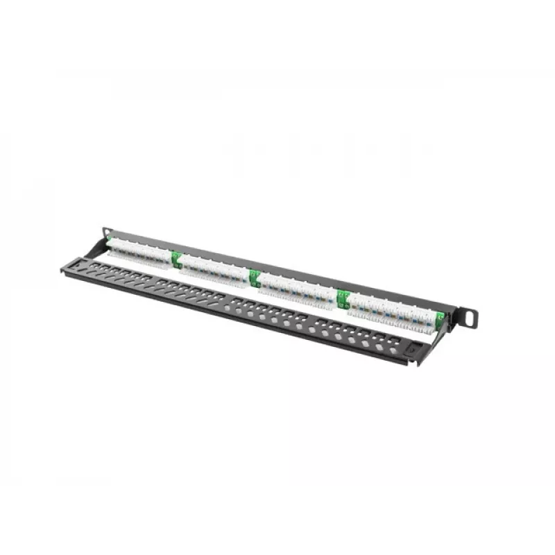 Lanberg PPU5-0024-B - RJ-45 - Cat5, Cat5e - Negro - Metal - Montaje en rack - 0,5HE (PPU5-0024-B)