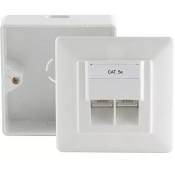Toma de red RJ-45 blanca ShiverPeaks BS74251-SET