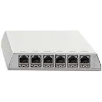 Panel de parcheo Rutenbeck PP-ClassEA iso-6 Ap rw 6x RJ-45 blanco puro