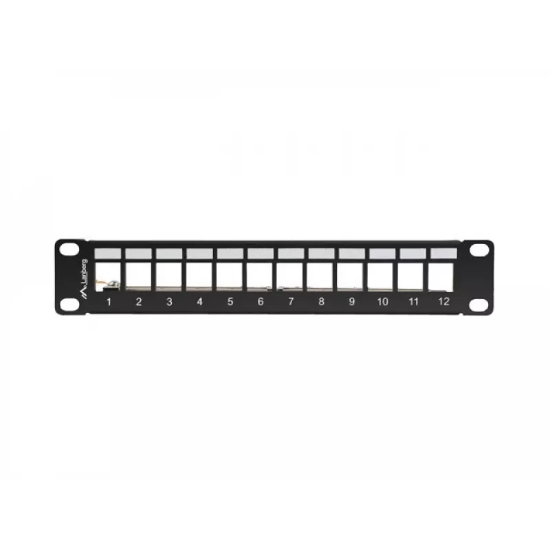 Patch panel LANBERG PPKS-9212-B 12 puertos 1U 10 pulgadas FTP