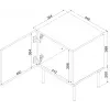 Set de mesitas de noche 2 uds. Cama Meble ISLA 44,5×40×59 cm negro mate MDF/aglomerado