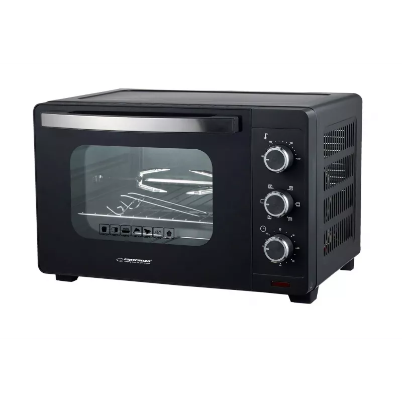 Mini horno ESPERANZA EKO006N – 25 L horno eléctrico compacto de sobremesa, 1600 W, convección, mandos giratorios