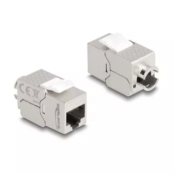 Módulo Keystone DeLOCK RJ45 hembra a LSA Cat.6A fino sin herramienta