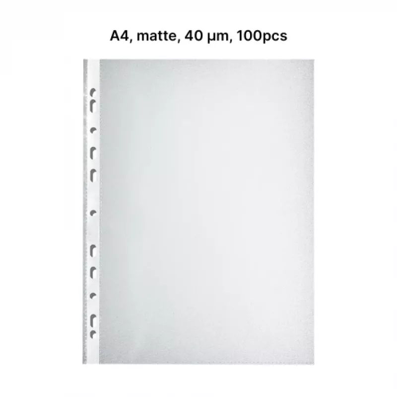 AD Class funda perforada Orange Peel A4 40 micras, bolsa de 100 uds.