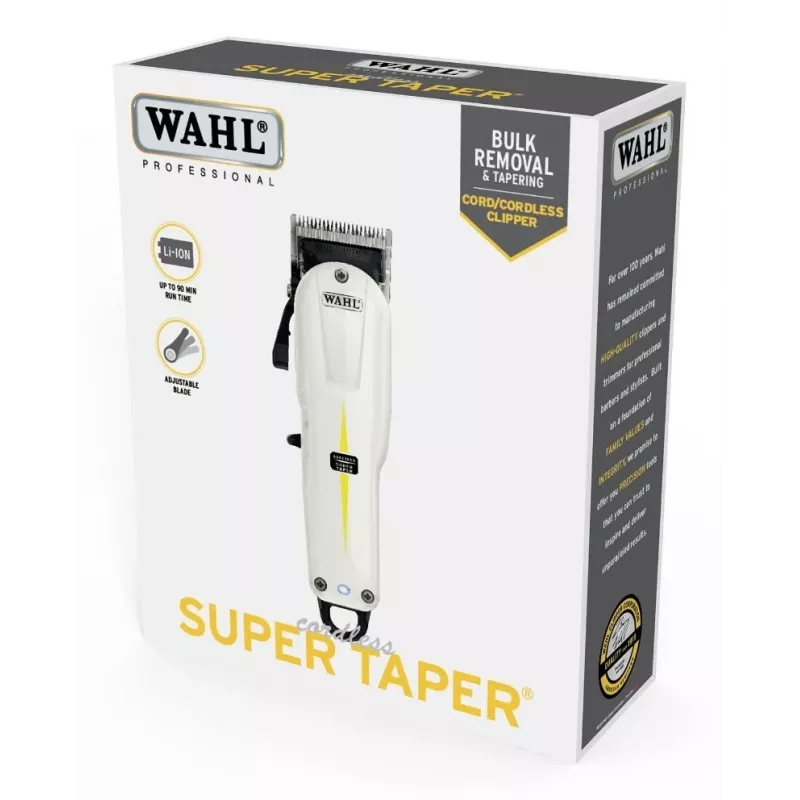WAHL Cordless Super Taper Negro, Blanco, Litio-ion (Li-Ion)