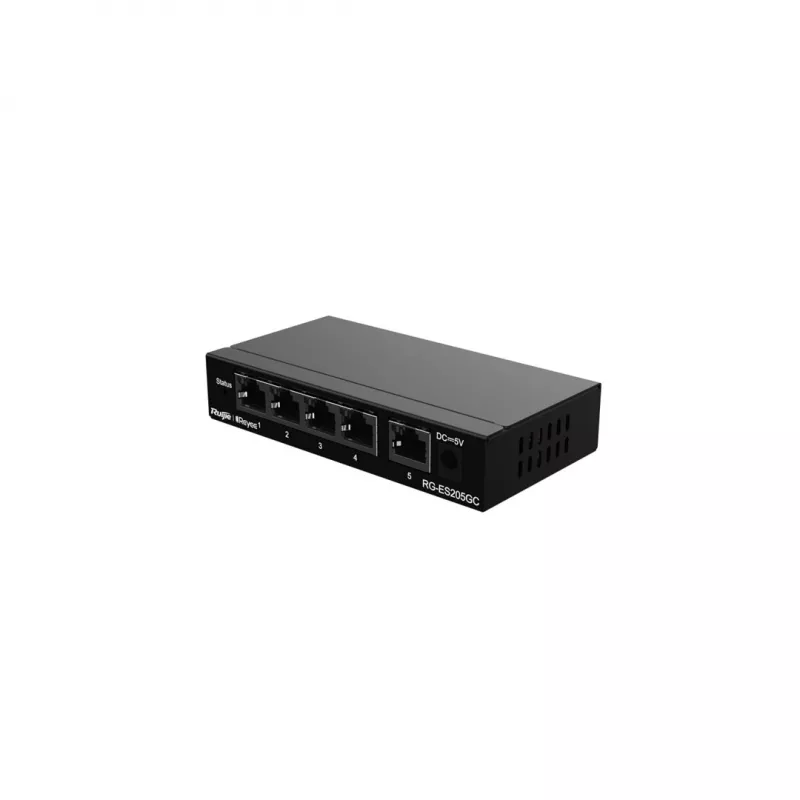Ruijie Networks RG-ES205GC Switch de red Gestionado L2 Gigabit Ethernet (10/100/1000) Negro