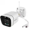Cámara de vigilancia Wi-Fi Foscam V8P blanca 8MP (3840x2160), WLAN de doble banda, foco y sirena de alarma integrados (V8P-W)