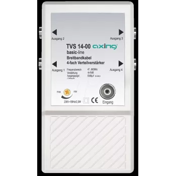 Amplificador de señal de TV Axing TVS014001 conector IEC alimentación de CA 3W