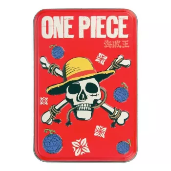 Cartas Paladone One Piece en lata metálica — tamaño baraja estándar