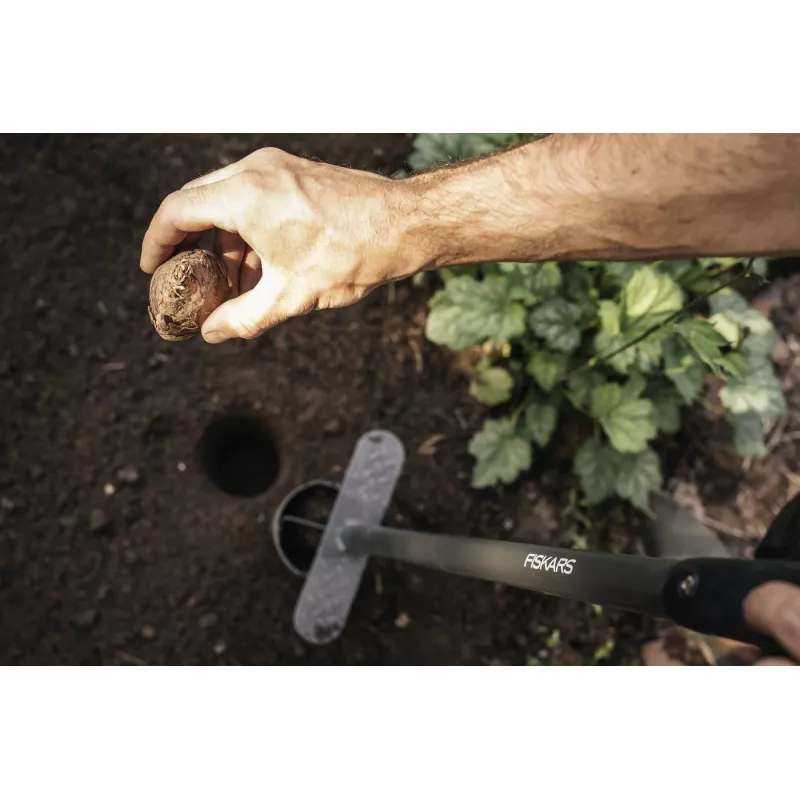 Ayuda para plantar Fiskars ERGO ayuda para plantar de mango largo – mango largo ergonómico, modelo 1057078