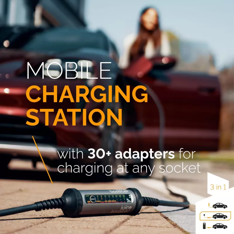 Juice Technology JUICE BOOSTER 2 Traveller Plus EV Set (EU) (antracita/negro, 1,4 - 22 kW, cable de 3,1 metros)