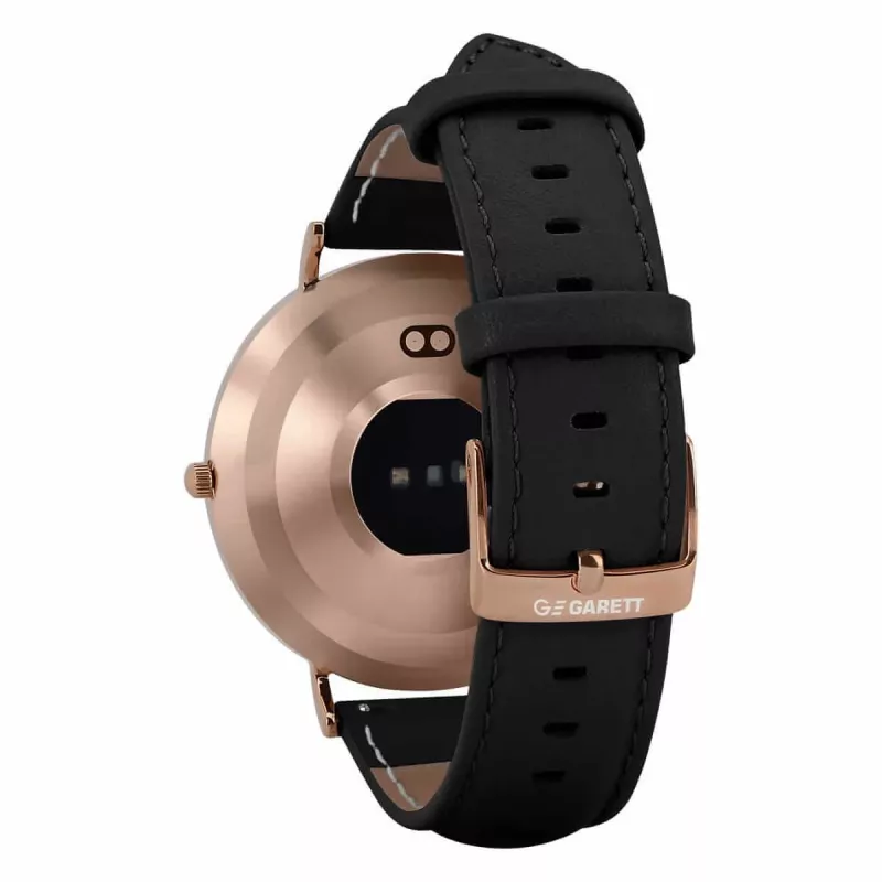 Smartwatch de piel Garett Verona oro-negro
