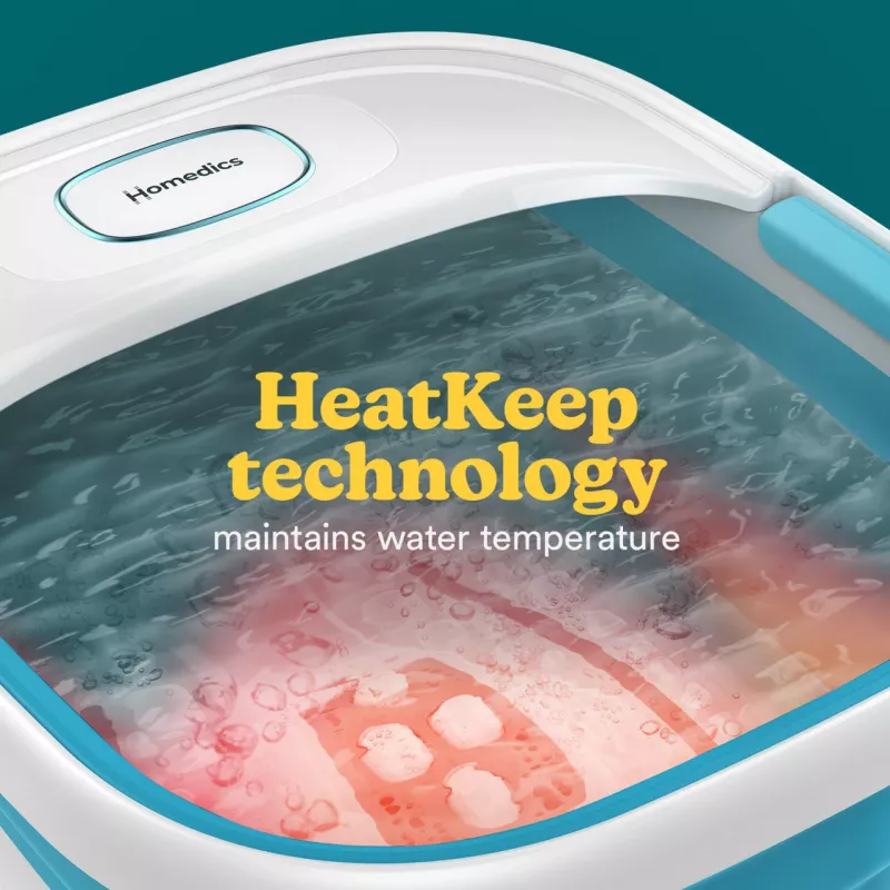 Baño de pies HoMedics FB-70BL-EB – baño de pies compacto plegable para uso doméstico
