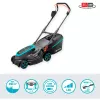 Cortacésped a batería Gardena PowerMax 37/36V P4A, set listo para usar, ancho de corte 37 cm, 36 V (2x 18 V), 2 baterías Li-Ion de 4,0 Ah (POWER FOR ALL ALLIANCE), cargador, negro/gris