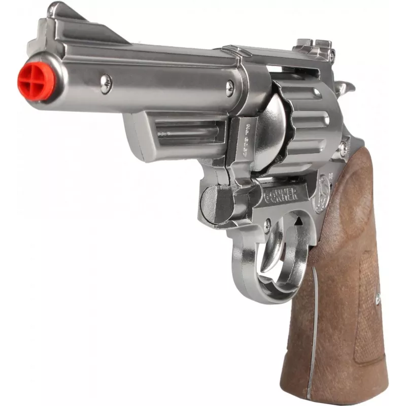 Revolver de policía de juguete de metal Pulio 1556067/0 – tambores de 8 disparos