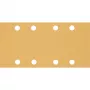 Hojas de lijado Bosch 93x186 mm K80, 50 unidades, 8 agujeros, para madera y barniz (Expert)