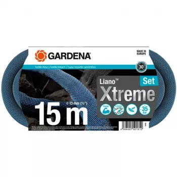 Gardena Liano manguera de jardín 15 m PVC negra azul gris