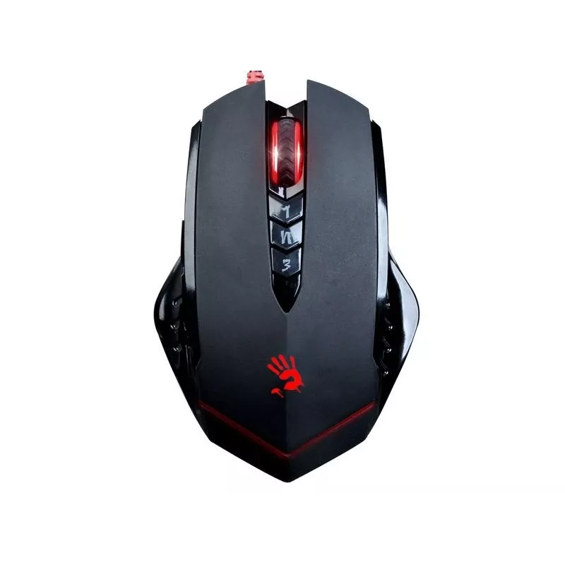 Ratón gaming A4Tech Bloody V8m — 3200 DPI, 8 botones, V-Track óptico, USB Type-A, negro