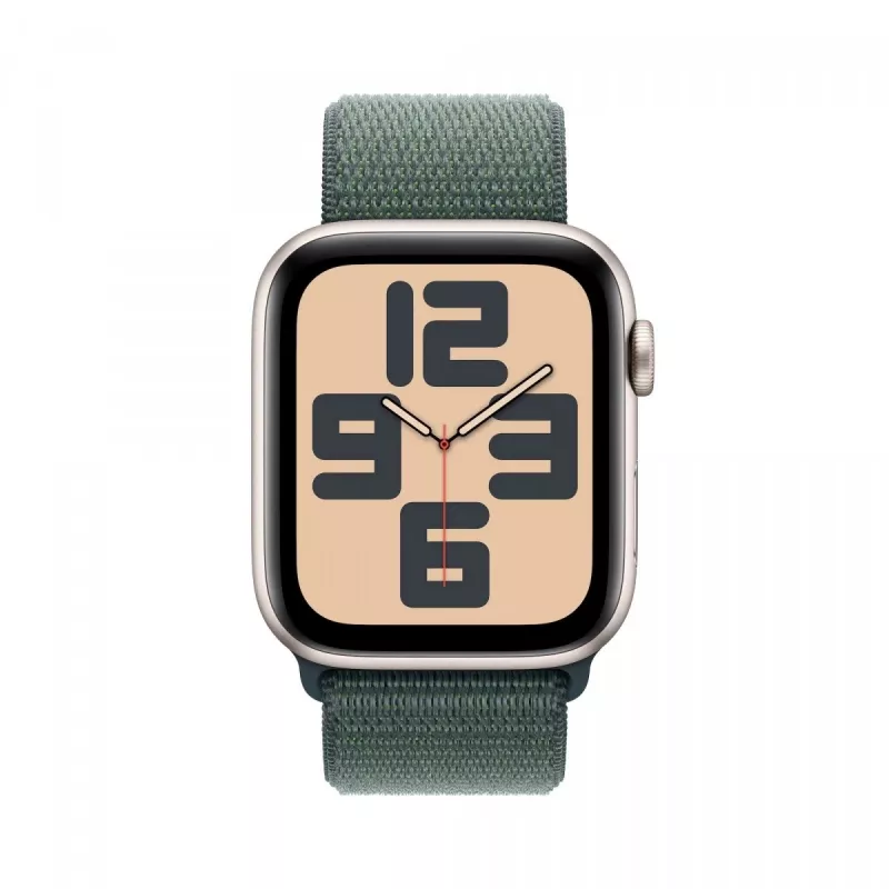 Watch SE GPS 44 mm Caja de aluminio Starlight con Sport Loop Lake Green
