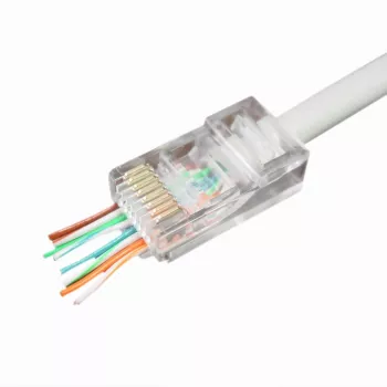Conector de cables Gembird LC-PTU-01/100 8P8C RJ45 Transparente