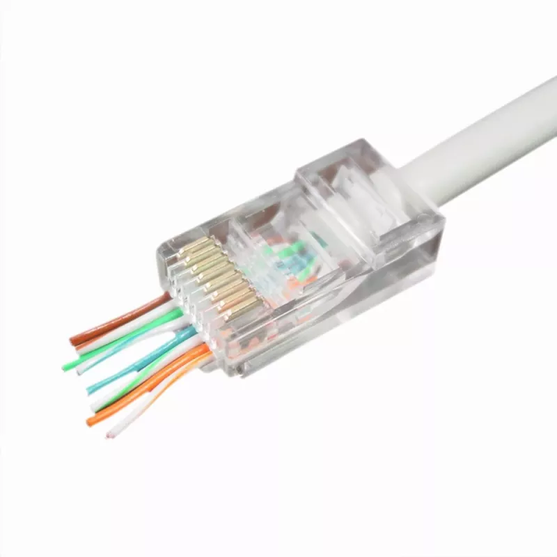 Conector de cables Gembird LC-PTU-01/100 8P8C RJ45 Transparente