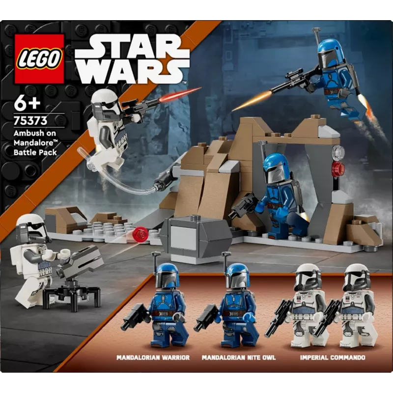 Juguete de construcción LEGO Star Wars Emboscada en Mandalore Battle Pack 75373 — 4 minifiguras, 109 piezas, Edad 6+