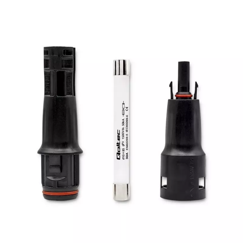 Conector solar QOLTEC MC4 1500V 30A – conector de cable fotovoltaico para exterior
