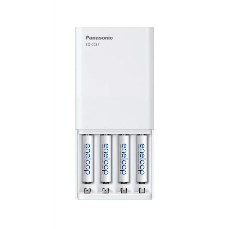 Cargador USB PANASONIC Eneloop Smartplus BQ-CC87 + 4x AA 2000 mAh (K-KJ87MCD40USB)