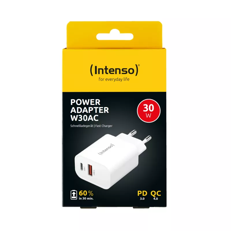 Cargador de interior Intenso POWER ADAPTER USB-A/USB-C/7803012 carga rápida 20V