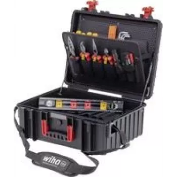 Caja de herramientas wiha XL 2 46816 VDE — equipada para electricistas, almacenamiento de juegos de herramientas aisladas