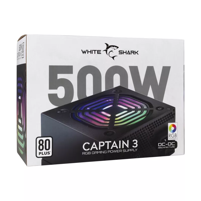 Fuente de alimentación White Shark GPSU-W500F Captain 3 500W