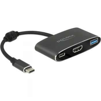 DeLOCK - adaptador de vídeo externo - VL101 - USB-C 3.1 - HDMI - gris - retail (62991)