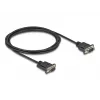 DeLOCK cable serie RS-232 D-Sub9 conector macho a conector macho 2 m negro