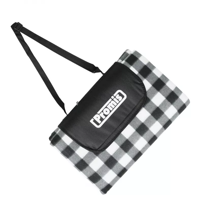 Manta de picnic PROMIS KP250, verde a rayas, 200 x 150 cm