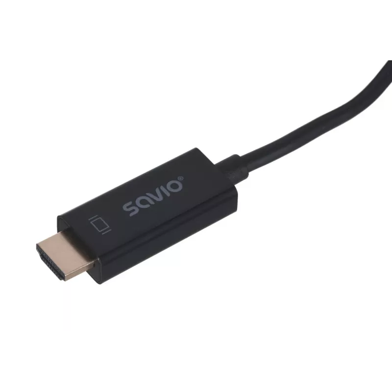 Adaptador de cable de vídeo SAVIO DisplayPort a HDMI tipo A CL-56, 1,5 m, negro