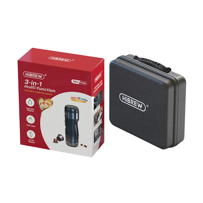 Cafetera superautomática portátil 3 en 1 con bolsa 80W HiBREW H4A