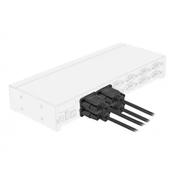 Delock RS-232 Cable serie, D-Sub 9 macho a hembra, carcasa de conector estrecha, 3 m, negro