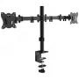 Soporte de mesa para doble monitor MONTIS Dual Monitor Mount Everest MT015, 13–27 pulgadas, 2 brazos, máx. 16 kg, VESA 75x75–100x100, negro
